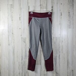 Cloud chaser maroon and gray active wear leggings women's size large
